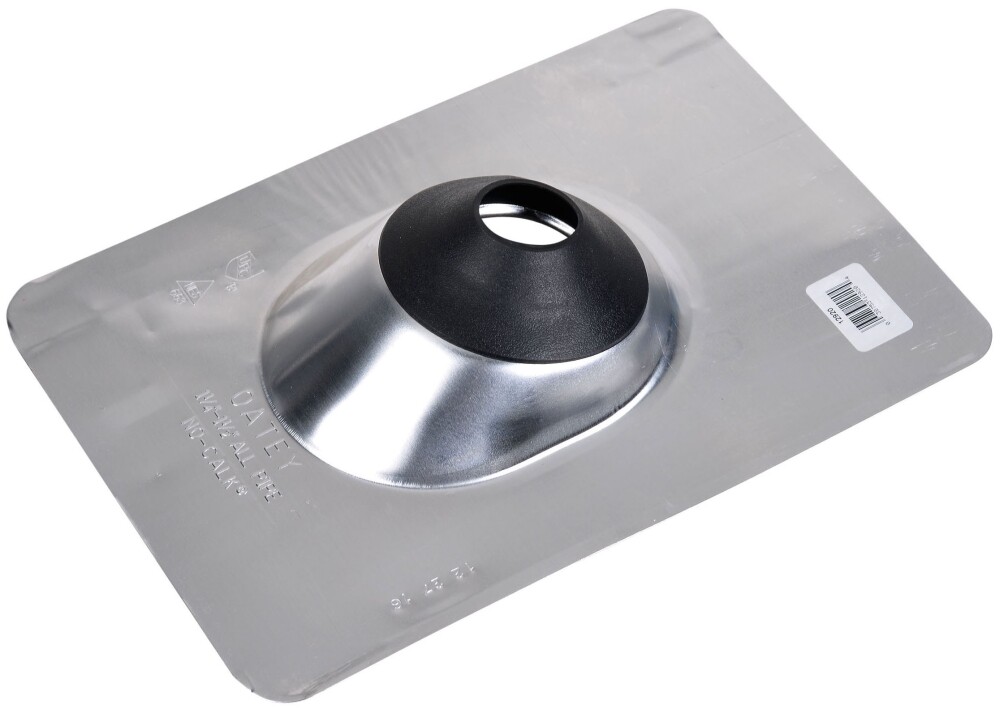 Oatey 12920 No-Calk 1-1/4 to 1-1/2 in. Aluminum Roof Flashing 9 x 12.5 in. Base