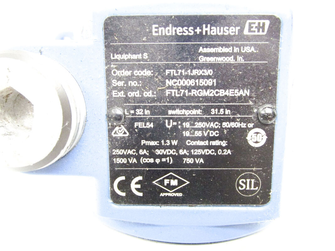 ENDRESS+HAUSER FTL71-RGM2CB4E5AN 19-250VAC 6A UNMP
