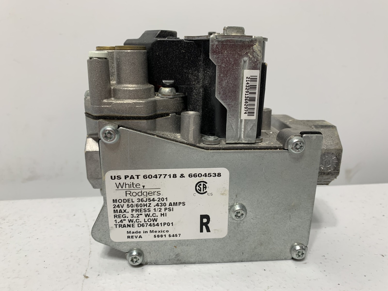 Emerson VAL09030 Manifold Gas Valve 24V 40/60 Hz 1/2 PSI