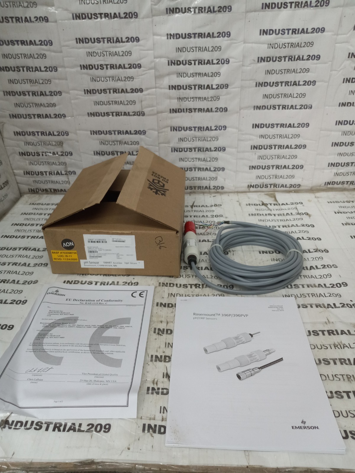 ROSEMOUNT 396P-01-10-55-41 PH SENSOR