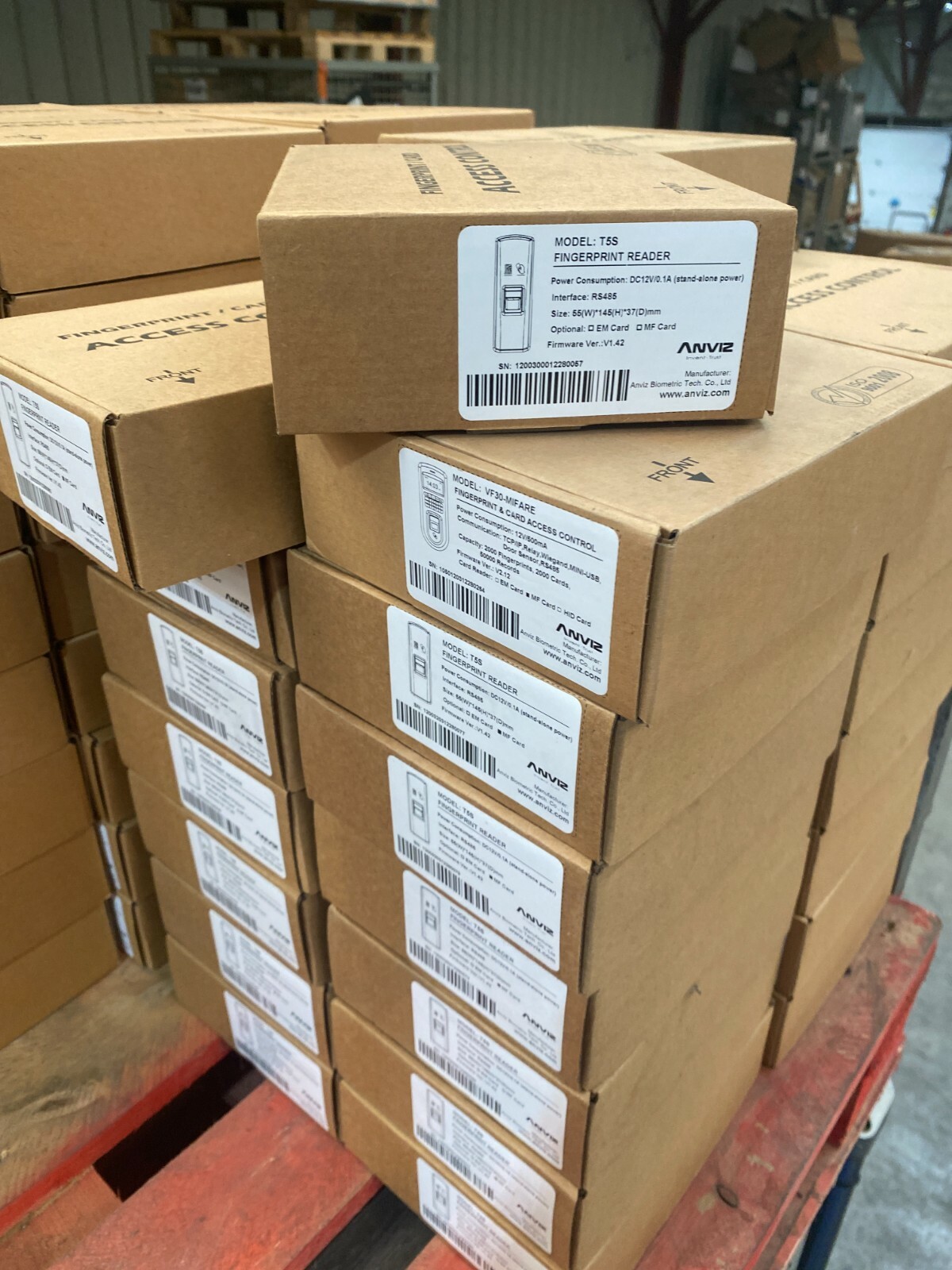 Original ANVIZ T5S Fingerprint & RFID Reader Slave Unit Biometric Access Control