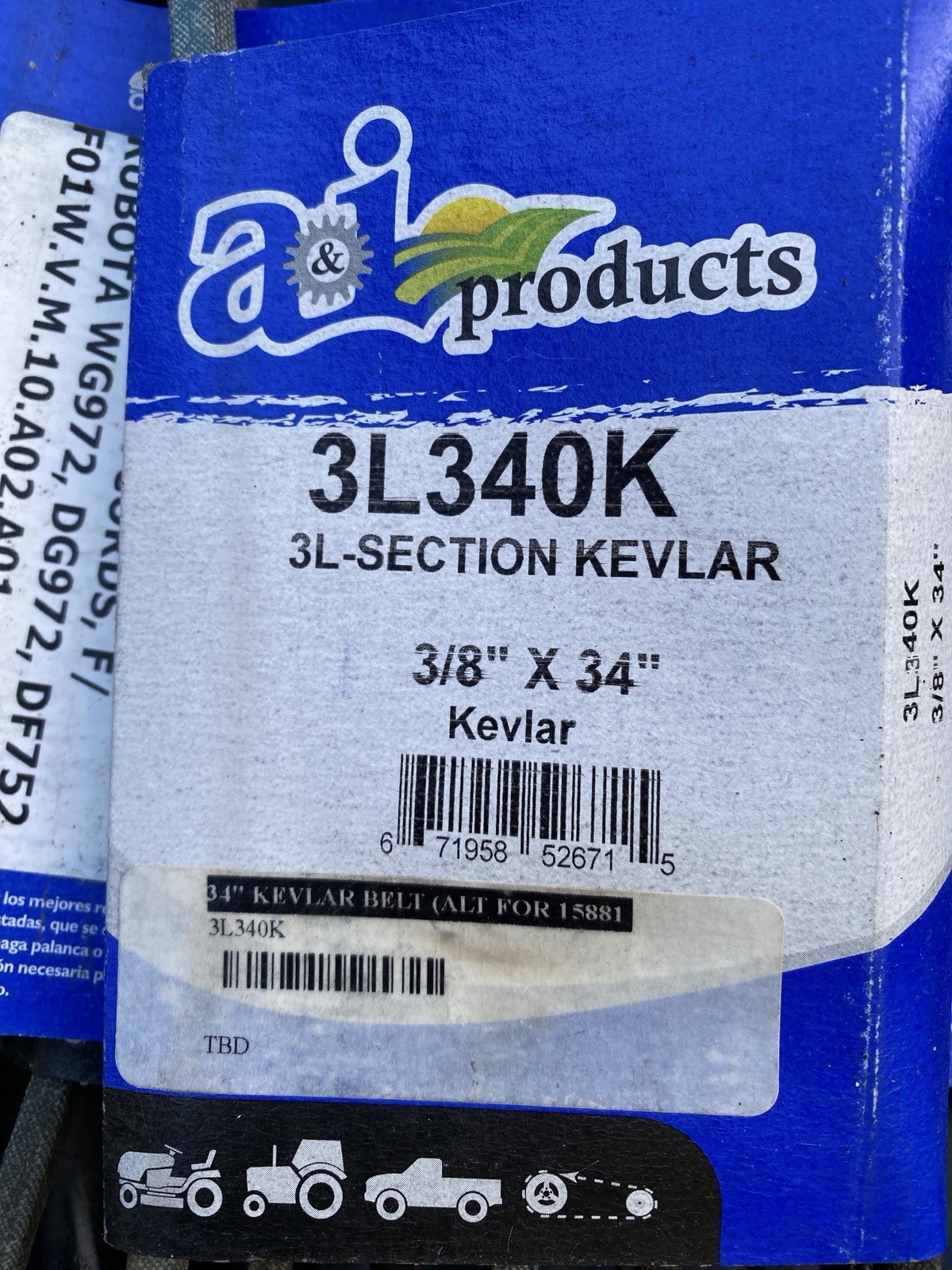 A&I Products 3L340K 3/8″ x 34″ V-Belt made with KEVLAR