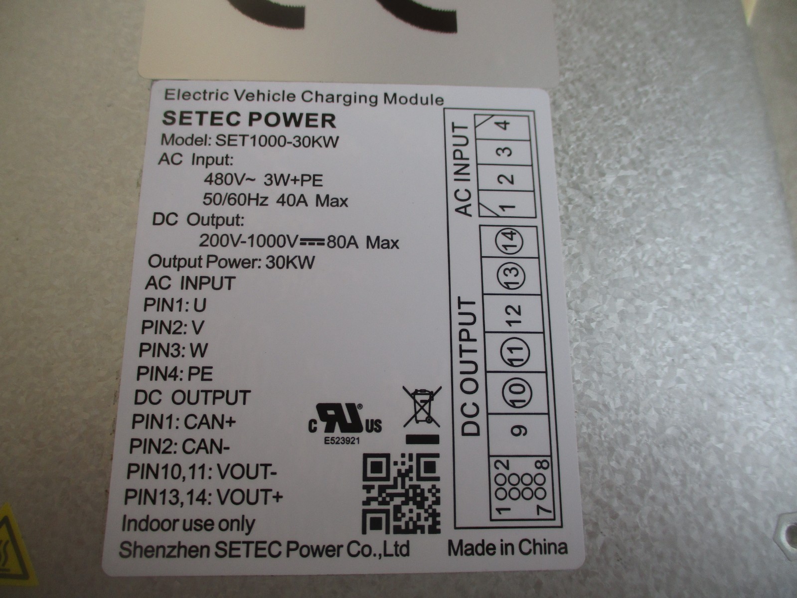 SETEC SET1000-30KW 1000V Constant Power EV Charging Module 30 KW
