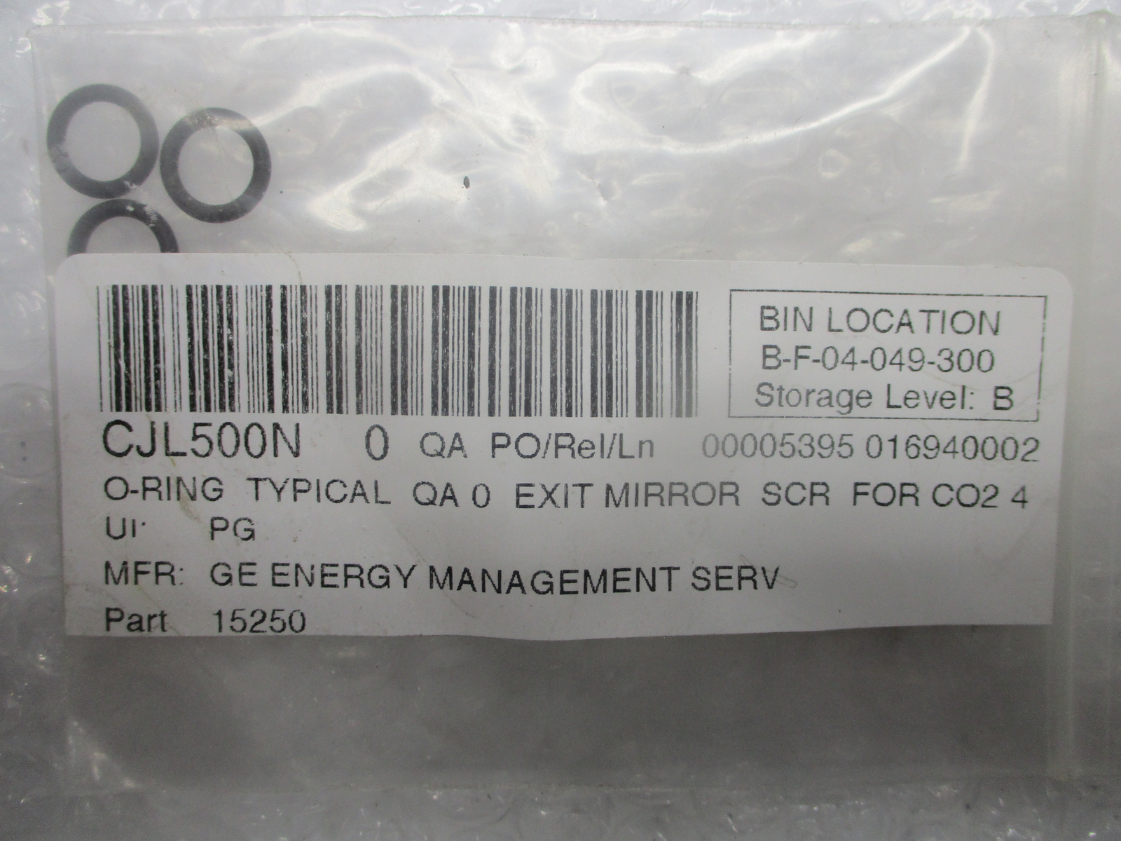 GE ENERGY MANAGEMENT 15250 O-RING LOT OF 5 NSNP