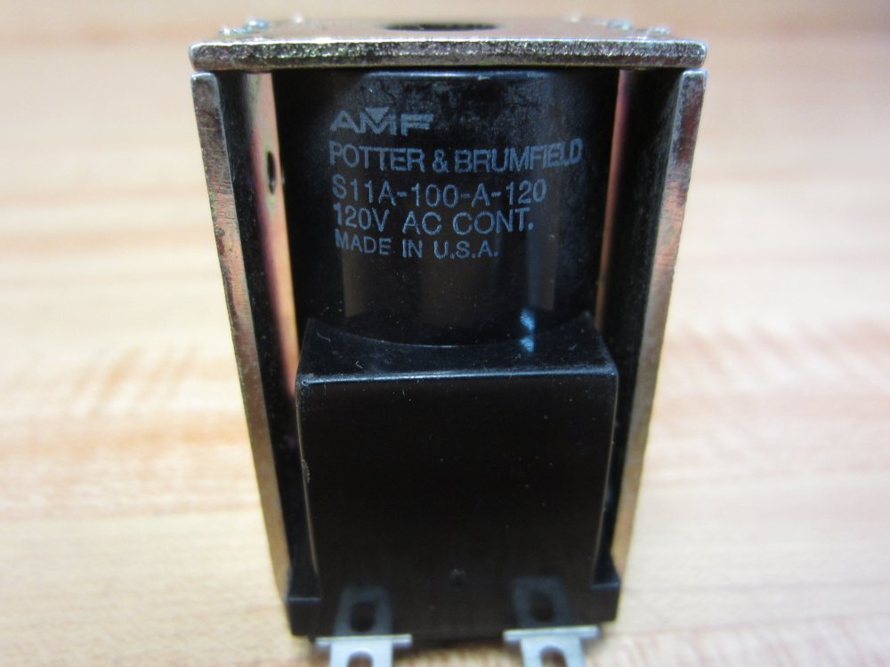 AMF Potter & Brumfield S11A-100-A-120 Solenoid Valve Coil S11A100A120 W/Shaft