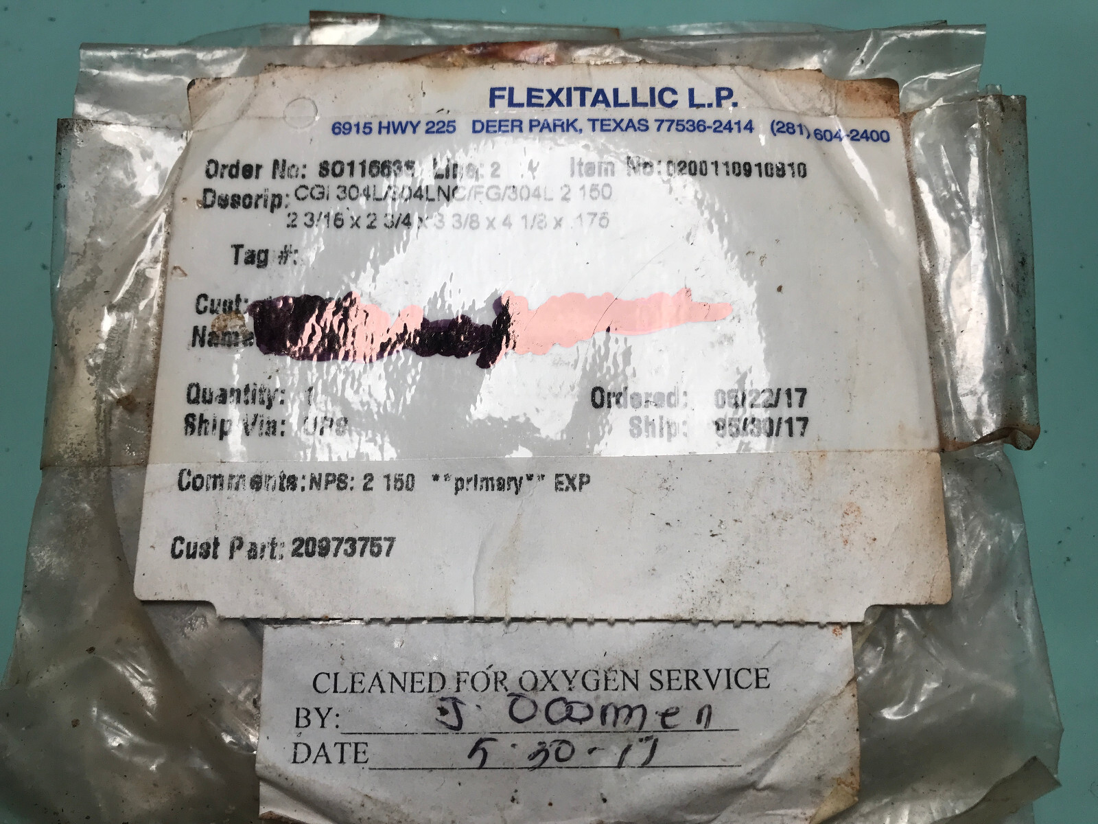 Lot of 17, FG, Flange Gasket, 3 sizes, 304L: 1 1/2″ 150, 2″ 150, 3″ 3/4/600