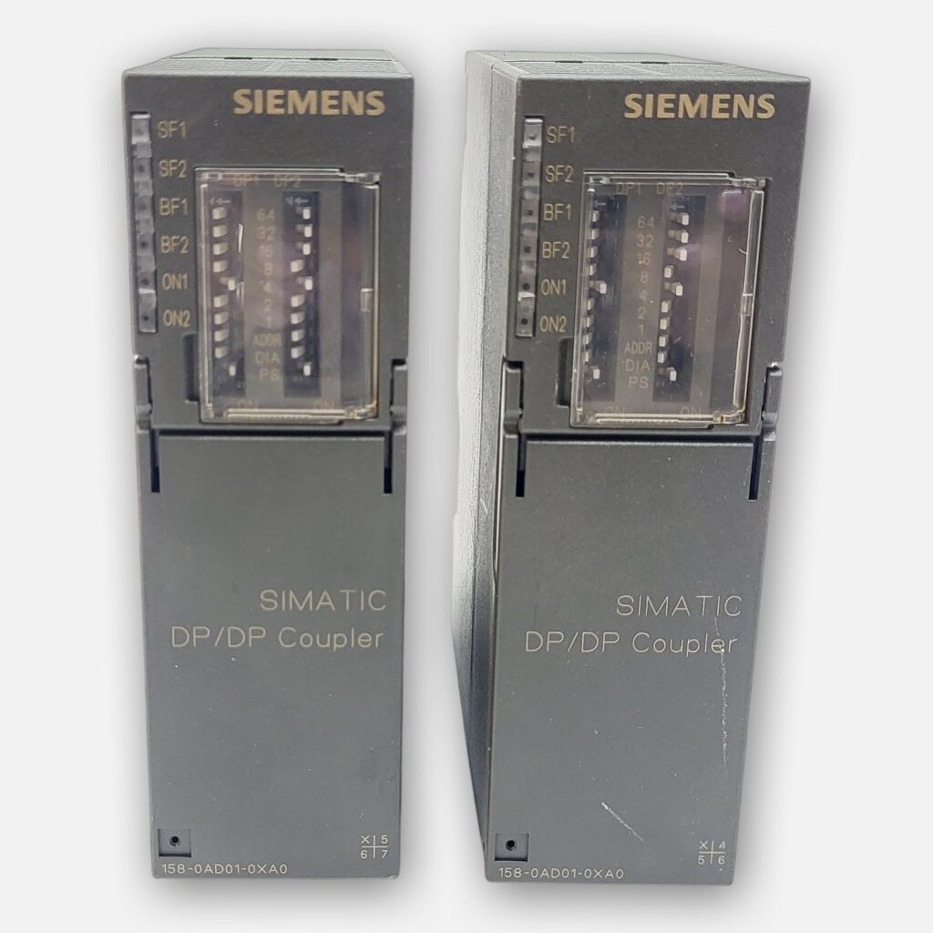 LOT OF 2 SIEMENS 6ES7158-0AD01-0XA0 COUPLER MODULE, SIMATIC S7, 24VDC