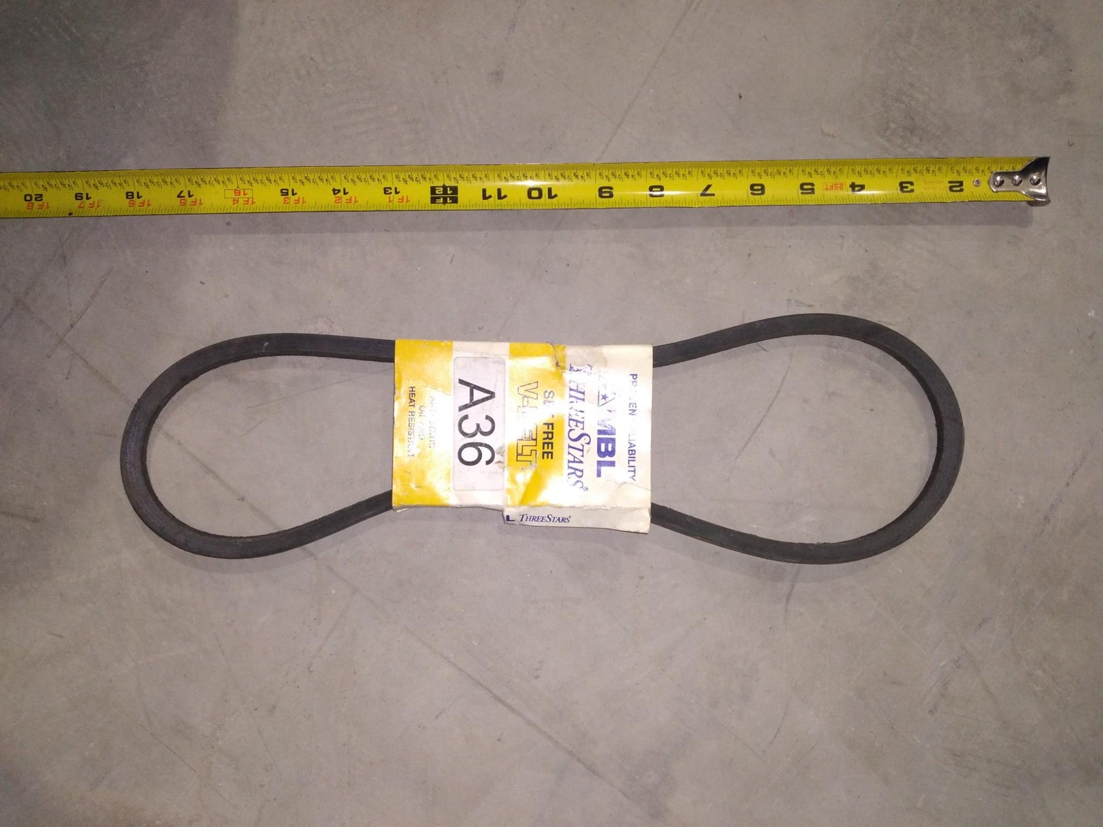 MBL THREE STARS AND GATES V BELT A36