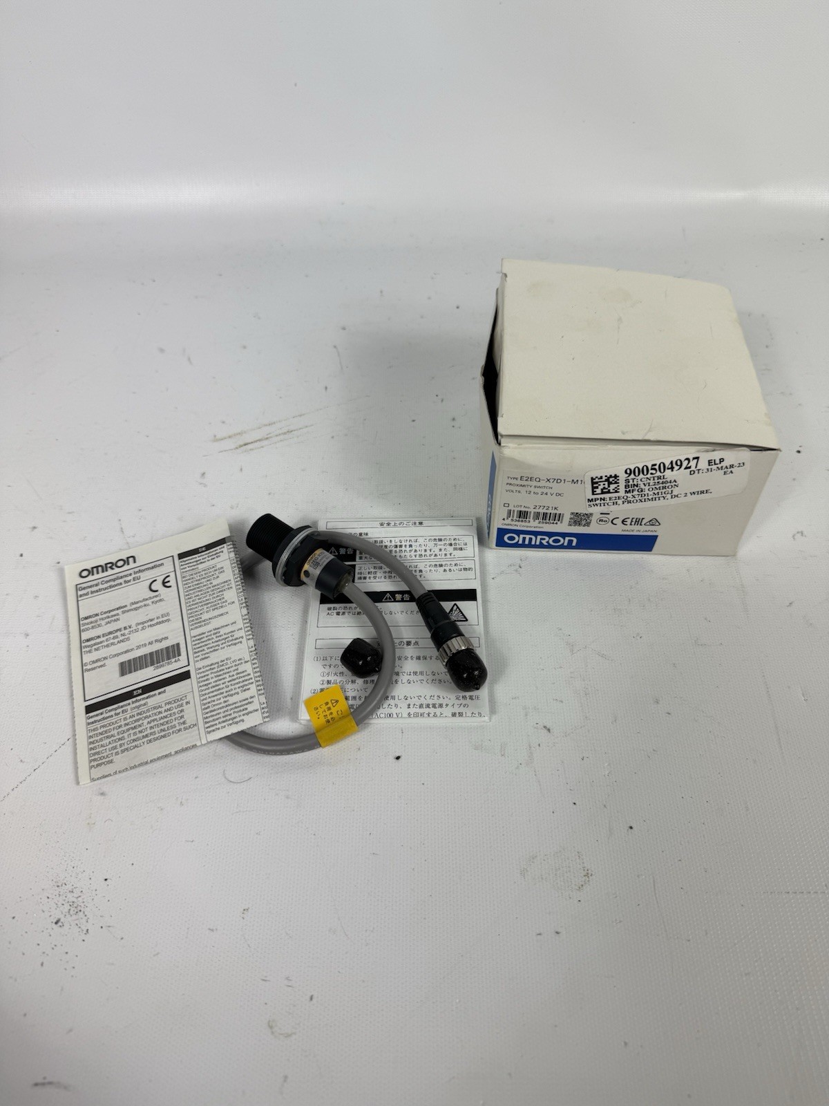 NEW Omron Proximity Switch E2EQ-X7D1-M1GJ. 12v – 24v