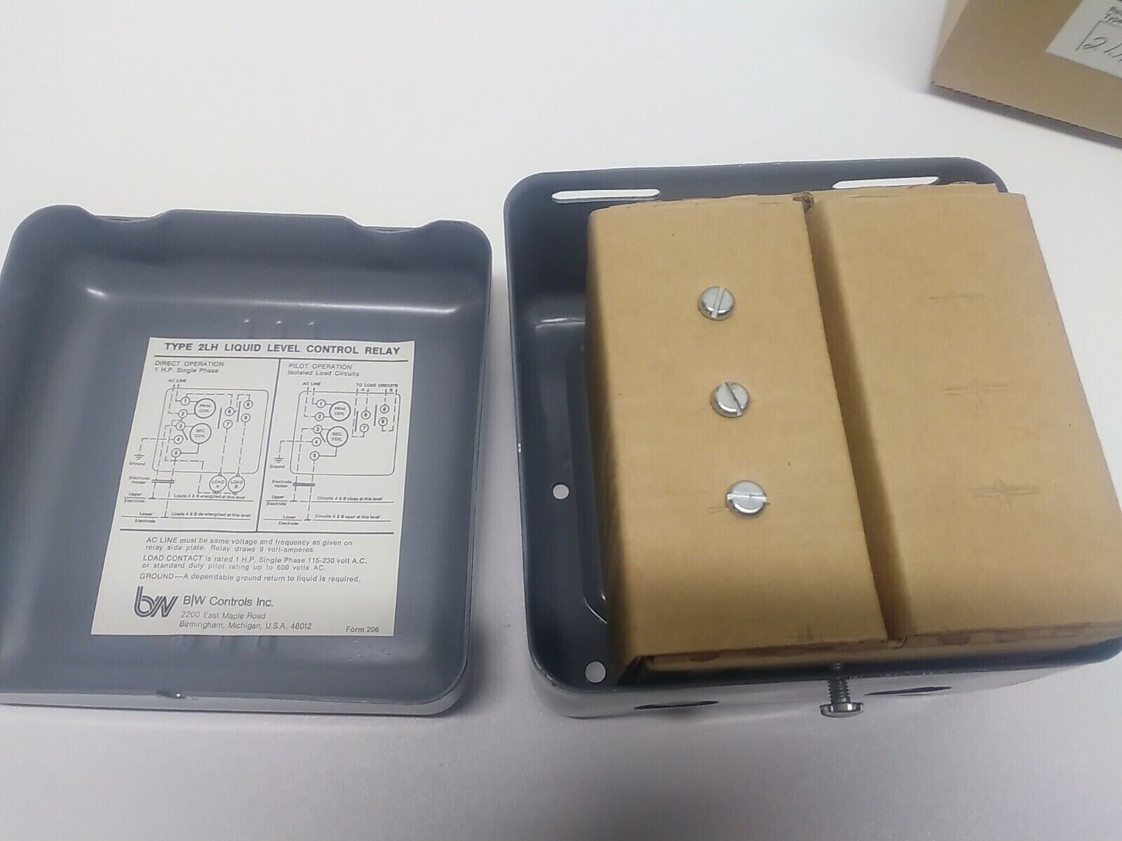 Mcgraw-Edison B/W 8201 Series Relay Type 2Lh Liquid Level Control Systems