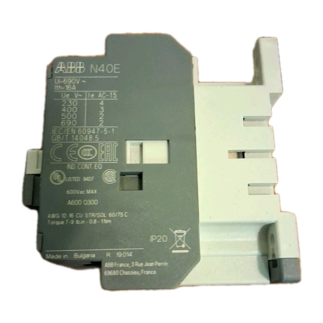 ABB 1SBH141001R8440 N40E Contactor Relay 110-120V60Hz 110V50Hz Made In Bulgaria