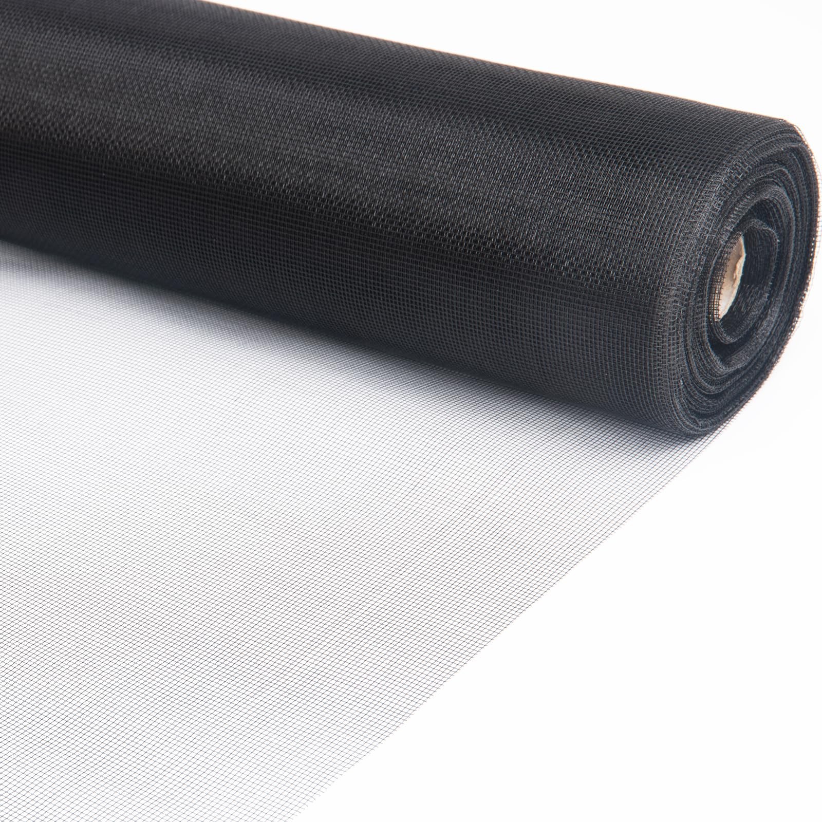 Fiberglass Window Screen Replacement Mesh 48″ x 50′ Black for House Door