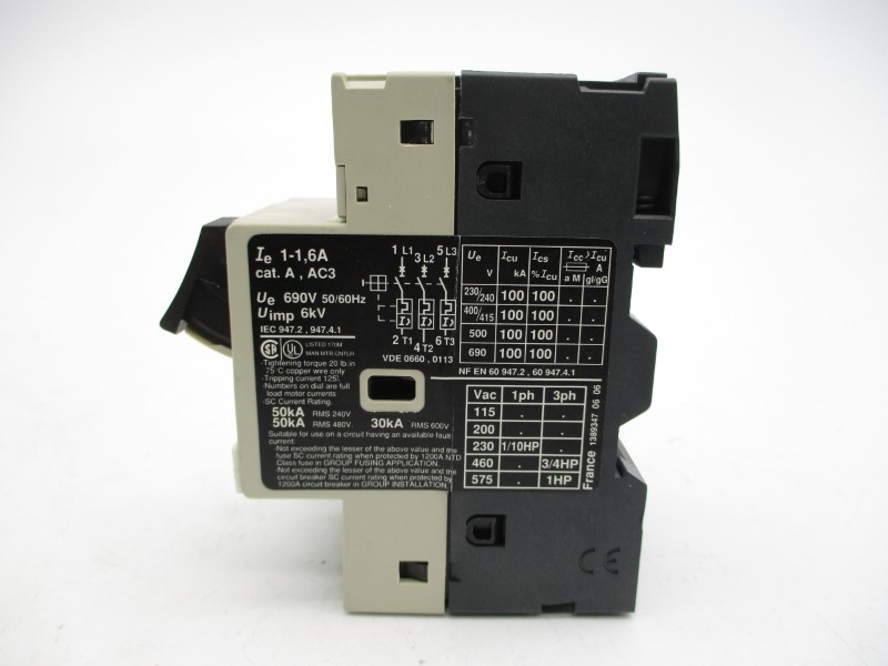 TELEMECANIQUE GV2M06 690V 1-1.6A NSMP