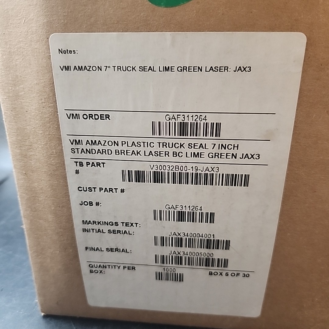 1000 Plastic Security Tamper Trailer Truck Shipping Container Seals Laser Number