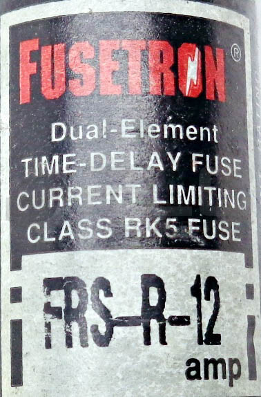 LOT OF 3 NEW BUSSMANN FRS-R-12 FUSETRON TIME-DELAY FUSES CLASS RK5 600V