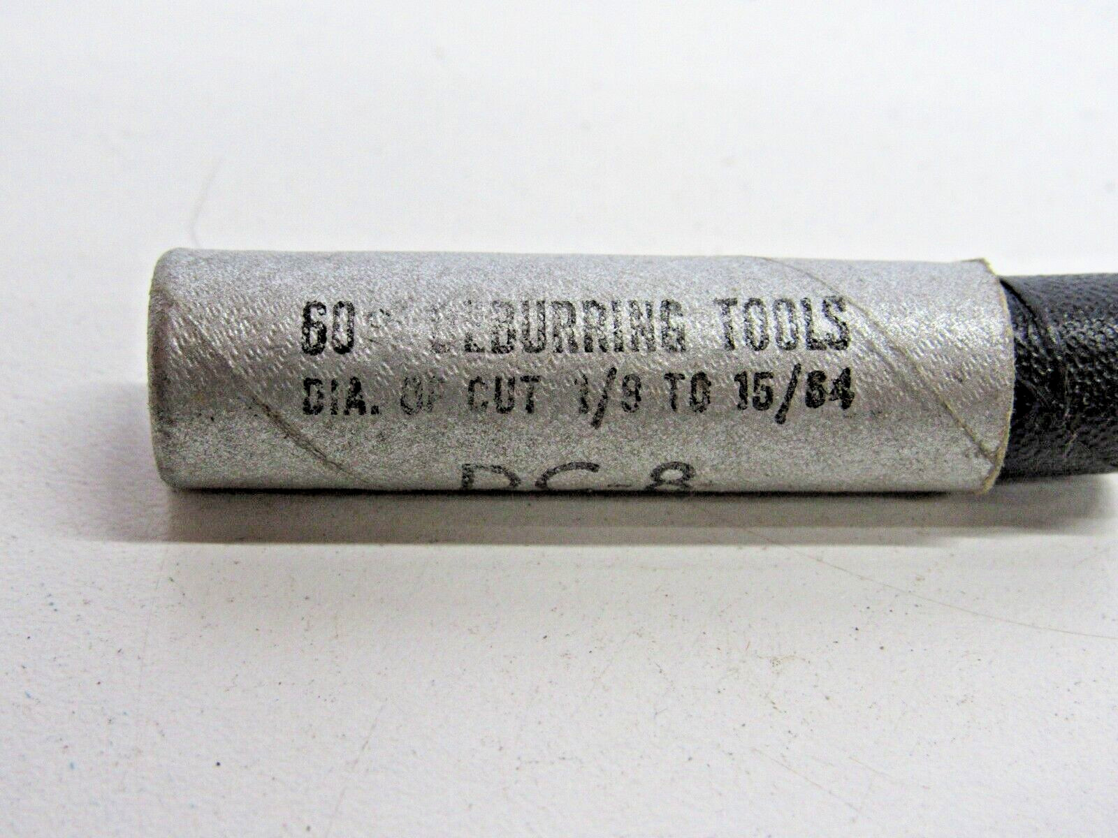 Vintage Weldon Countersink Deburring Chamfer Tools DC-8 60 Degree 1/8- 15/64 -A7