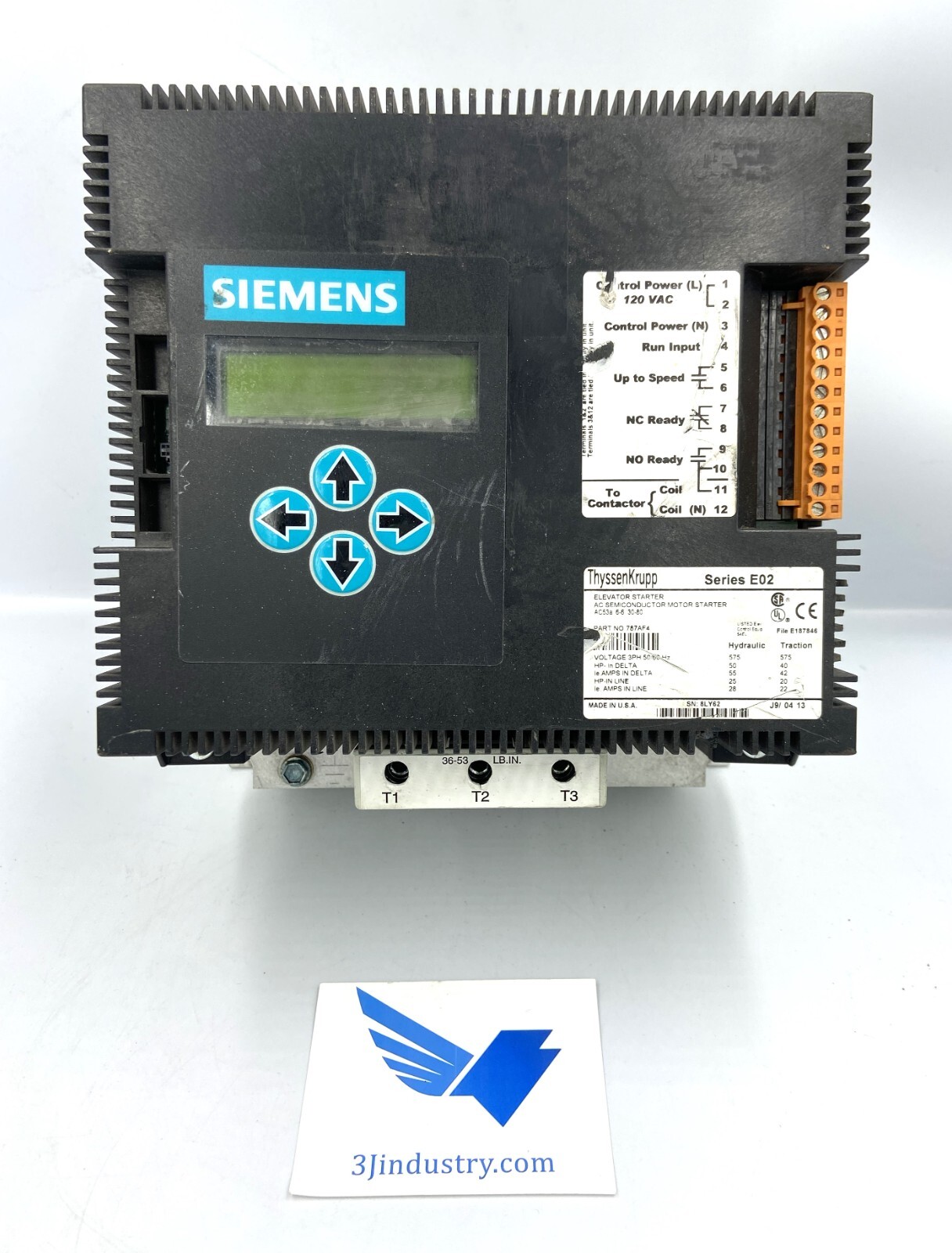 787AF4 – MOTOR STARTER – 3PH – 50/60HZ – 575V – AC53A – SERIE E02/E03 – SIEMENS