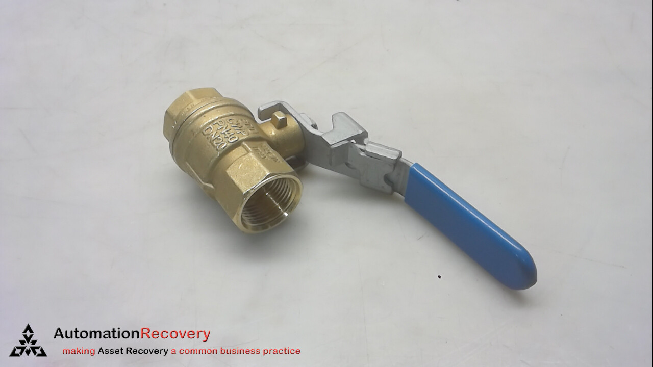 RUB CW617N 3/4, BRASS BALL VALVE, FEMALE, SIZE:3/4, NEW* #264204