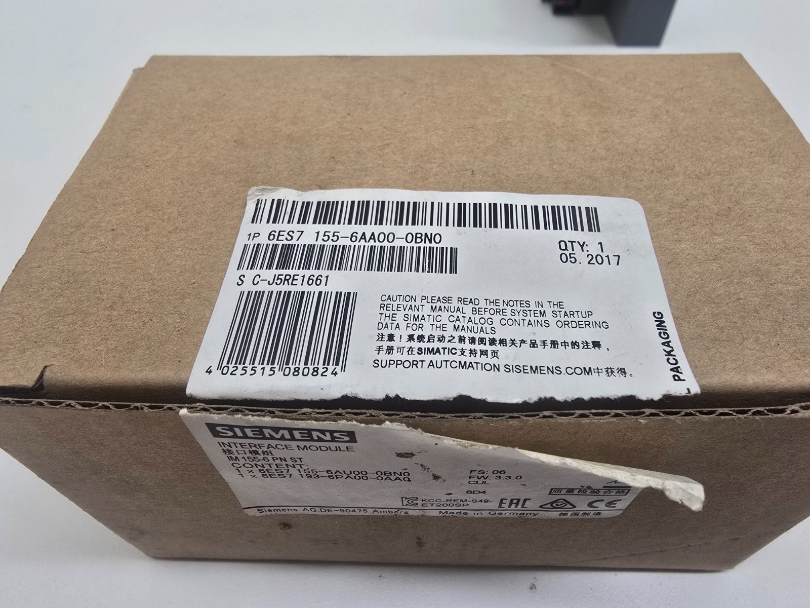 NEW IN BOX! SIEMENS INTERFACE MODULE 6ES7155-6AA00-0BN0