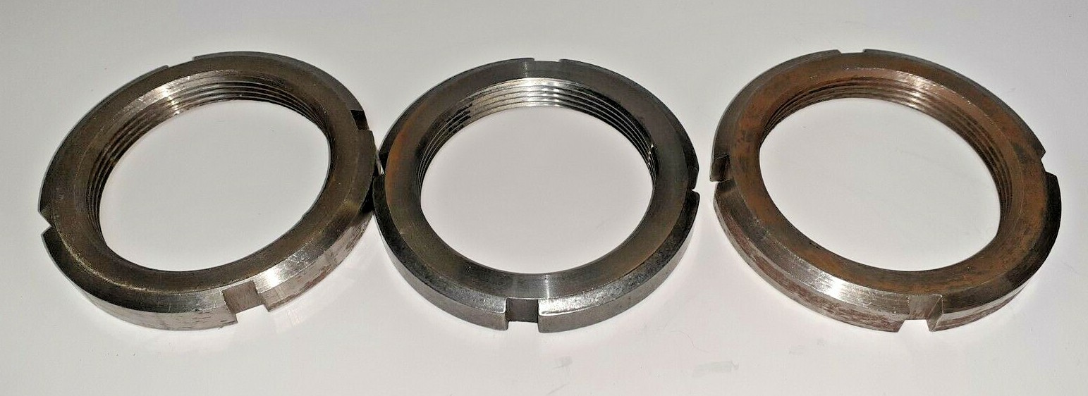 SHAFT NUT, LOT OF 3, 2-1/4″ ID, -12 THREAD, 3-3/16″ OD