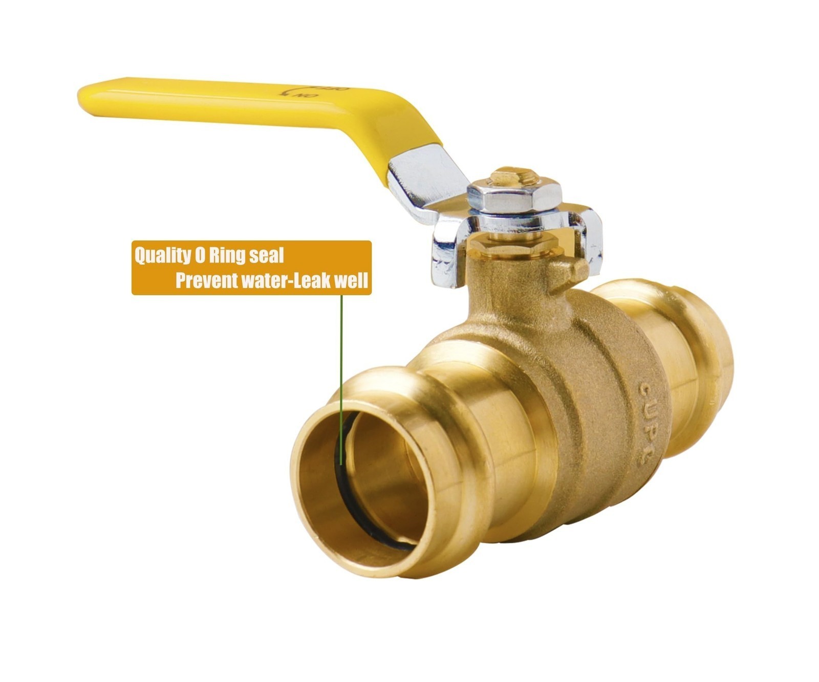 10-Pack 1/2″ Press Propress Ball Valve Fittings for Copper Pipe, Lead-Free