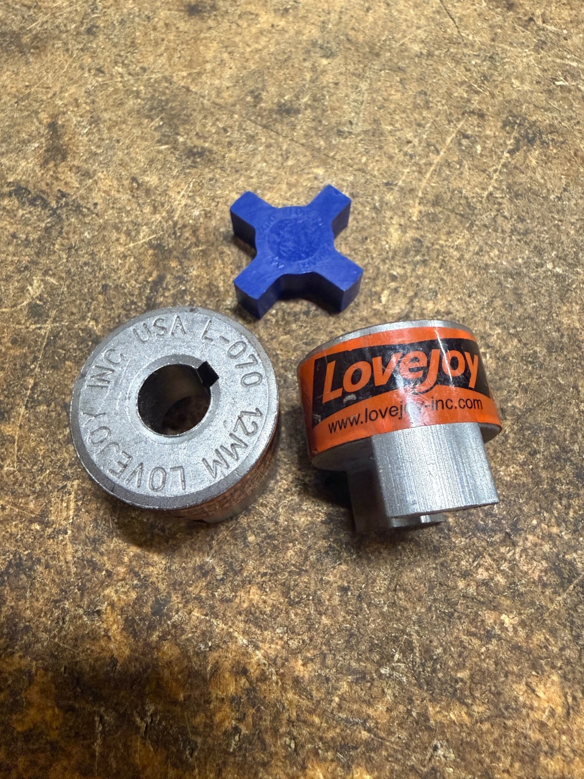 Lovejoy Jaw Couplings L-070 With Inserts .625″ Bore 12mm (NEW)
