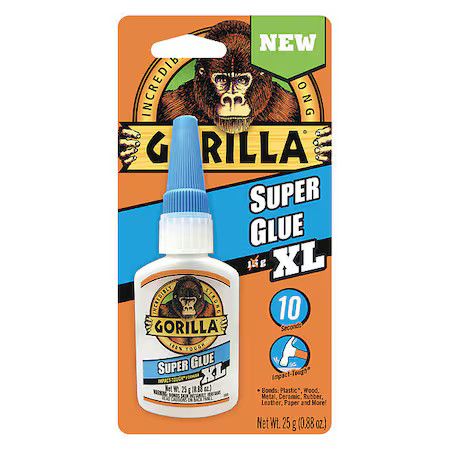 Gorilla Glue 7400202 Instant Adhesive, Super Glue Series, Clear, 0.88 Fl Oz,