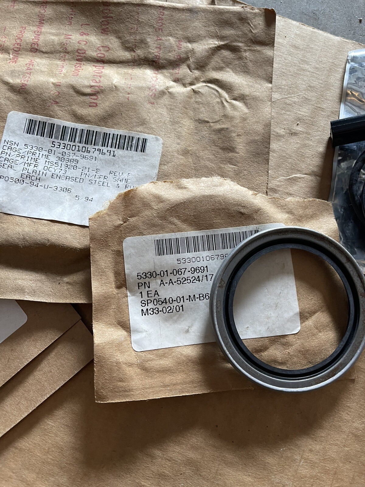 NOS Plain Seal AA52524/17A-21-2 MS51920-21-2 21101 5330-01-067-9691