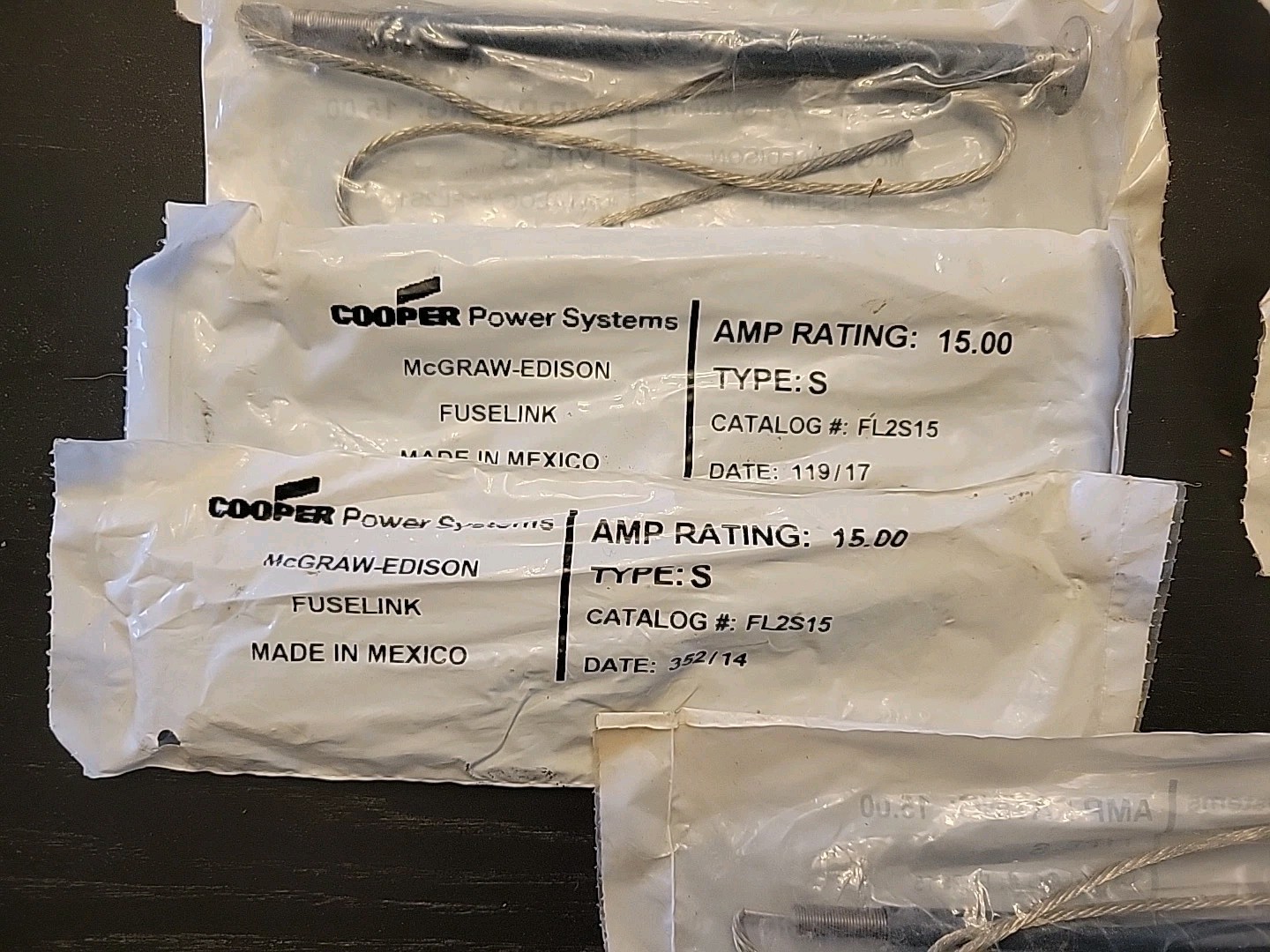 9PCS COOPER MCGRAW-EDISON FUSE LINK FL2S15 TYPE S, Lot Of 9