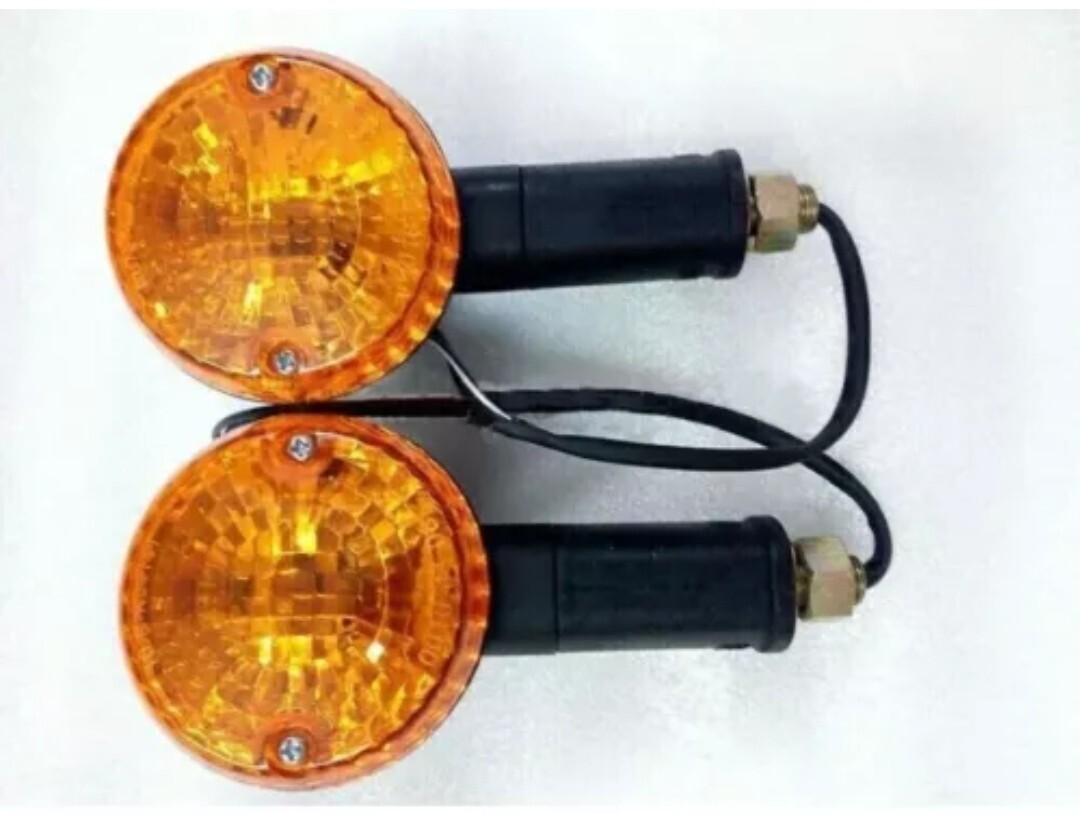 Front & Rear Indicator Assembly Black For R E Classic 350cc 500cc