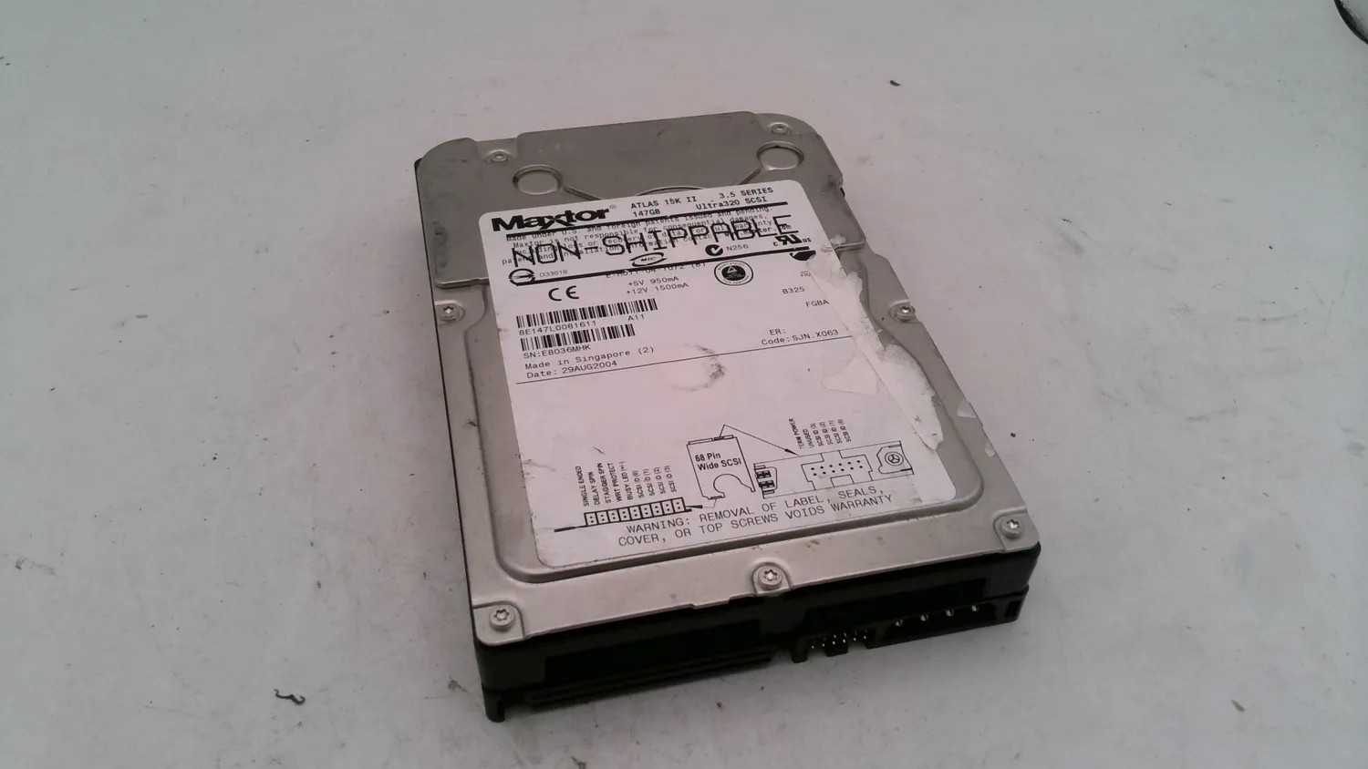 MAXTOR ATLAS 15K II 147GB 3.5″ ULTRA320 SCSI HARD DRIVE HDD