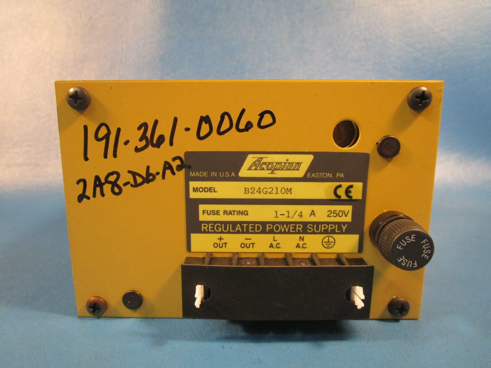 Acopian B24G210M, Power Supply, Regulated, B24G210-M
