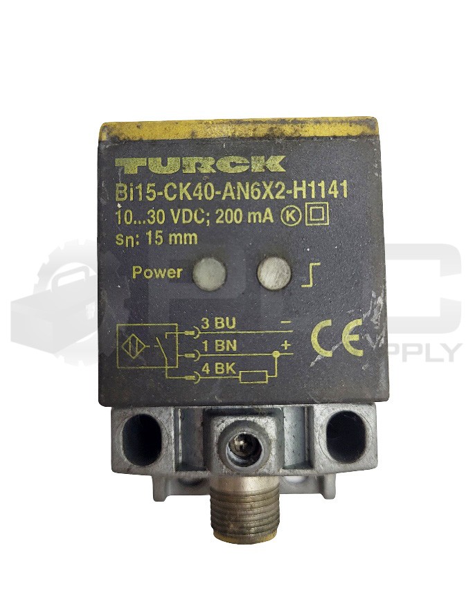 TURCK BI15-CK40-AN6X2-H1141 INDUCTIVE SENSOR 10-30VDC 200MA SN=15MM