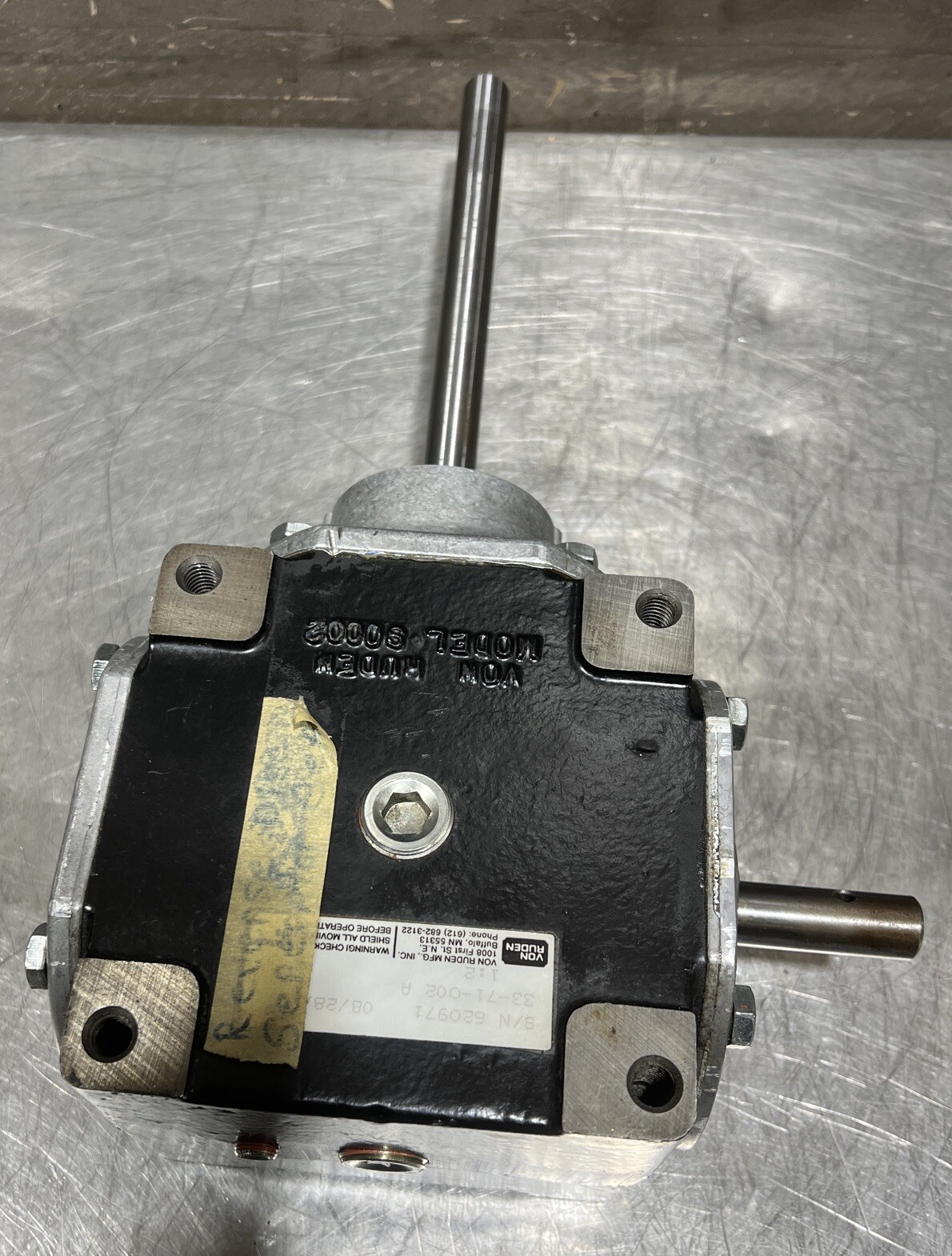 VON RUDEN Model 90002 GEAR REDUCER Used Surplus