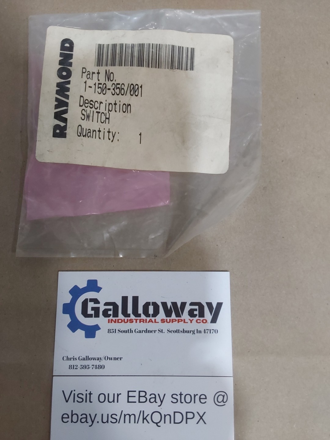 RAYMOND 1-150-356/001. DESCRIPTION, SWITCH