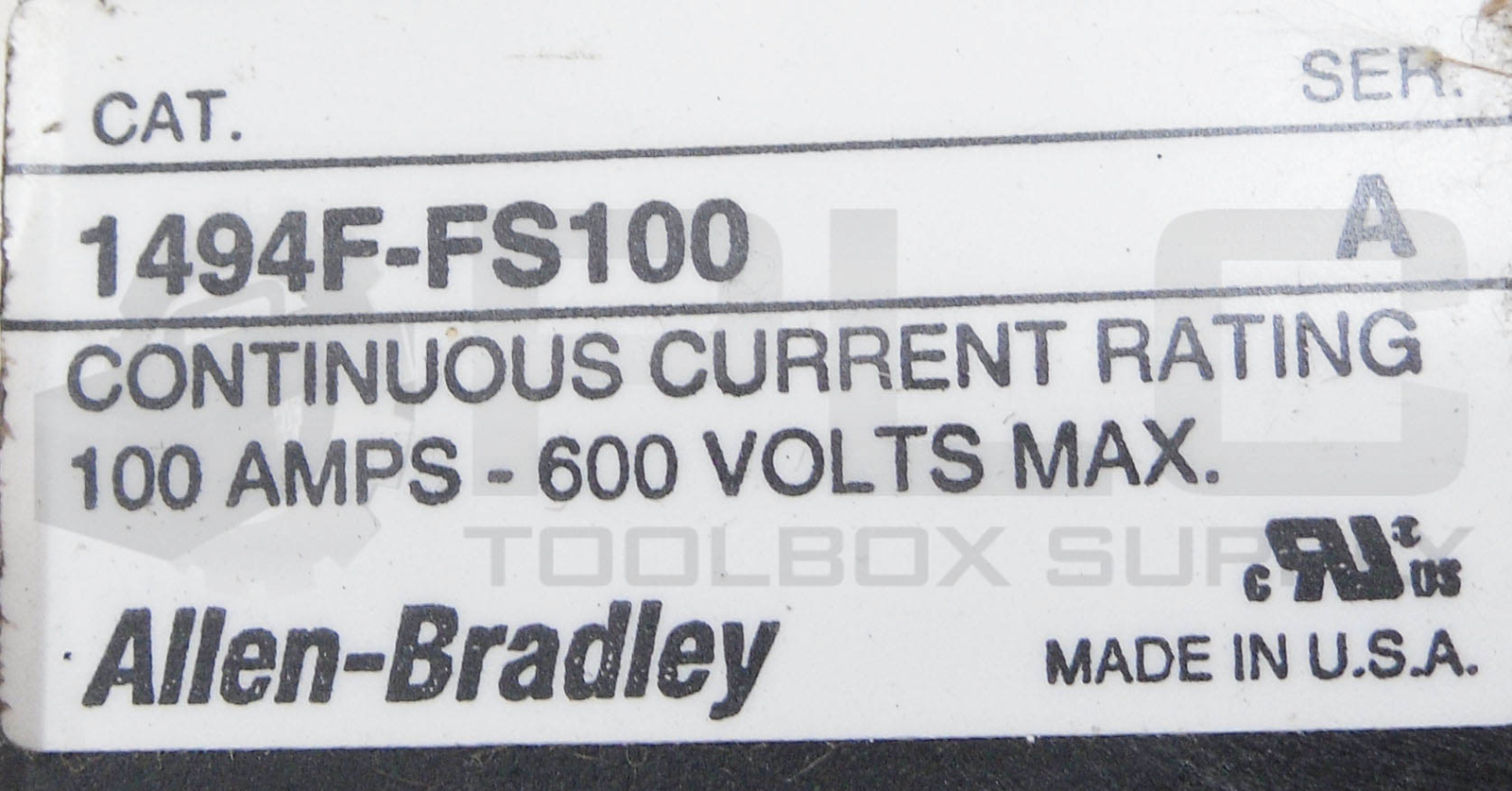 NEW ALLEN BRADLEY 40126-471-06 /A FUSE BLOCK 100A 600V 1494F-FS100