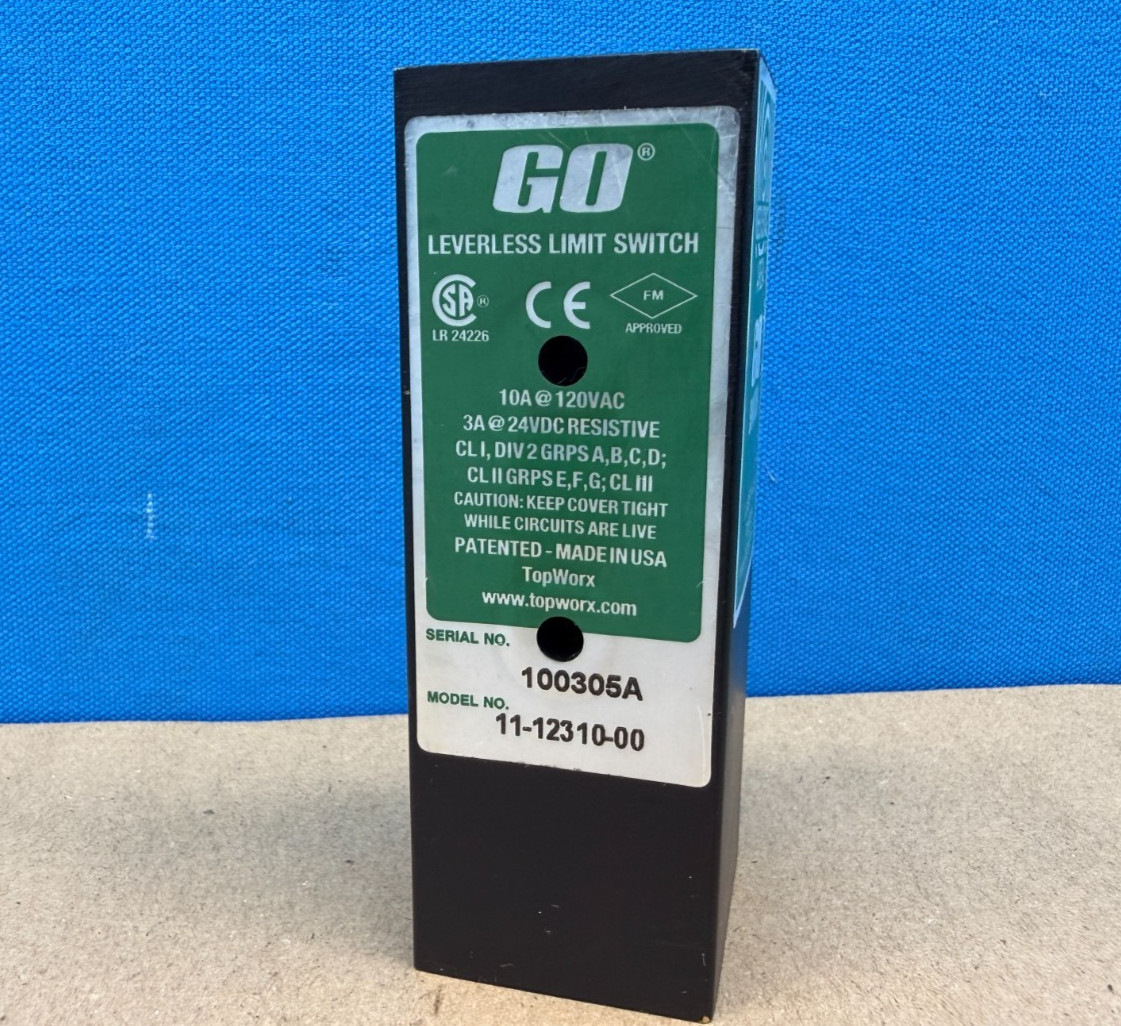 GO Switch TopWorx 11-12310-00 Leverless Limit Switch 10A 120VAC FM USA