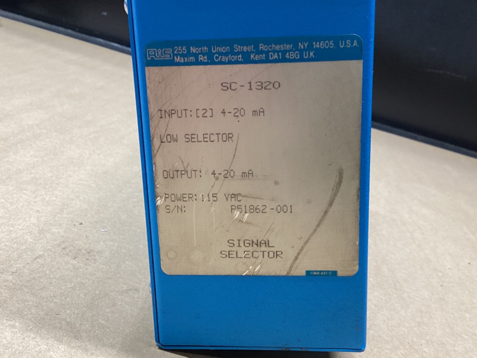 RIS SC-1320 LOW SIGNAL SELECTOR #105C93PR4