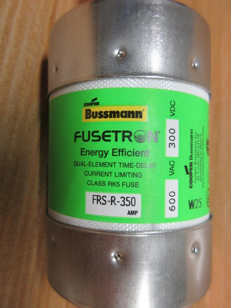 Bussmann FRS-R-350 Fusetron Fuse FRSR350 Energy Efficient, Short Body