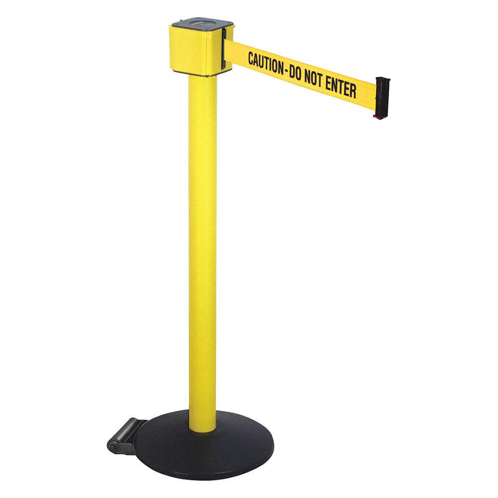 RETRACTA-BELT PM412-30YA-CAU Barrier Post with Belt,40 In. H,30 ft. L 20YT96