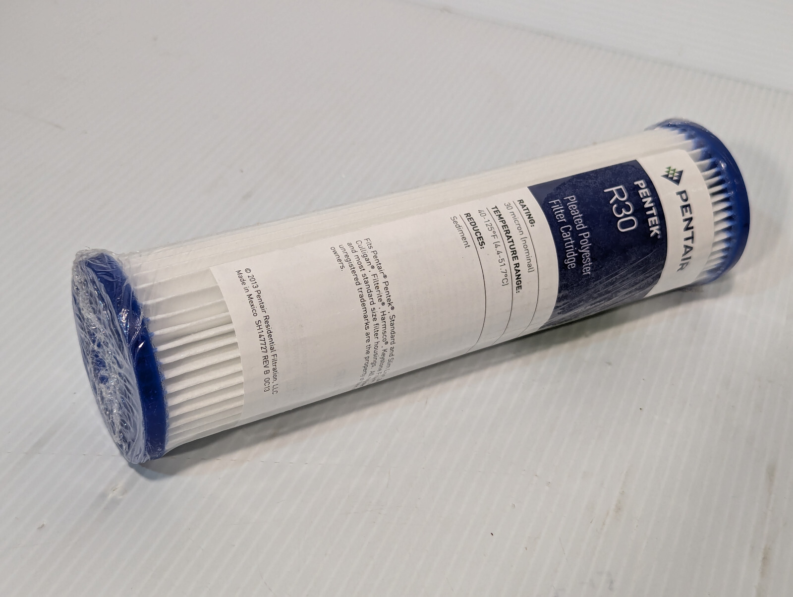 Lot of 4: Asstd. Pentair Pentek R30, R50 Pleated Filter Cartridges, 30-50 micron