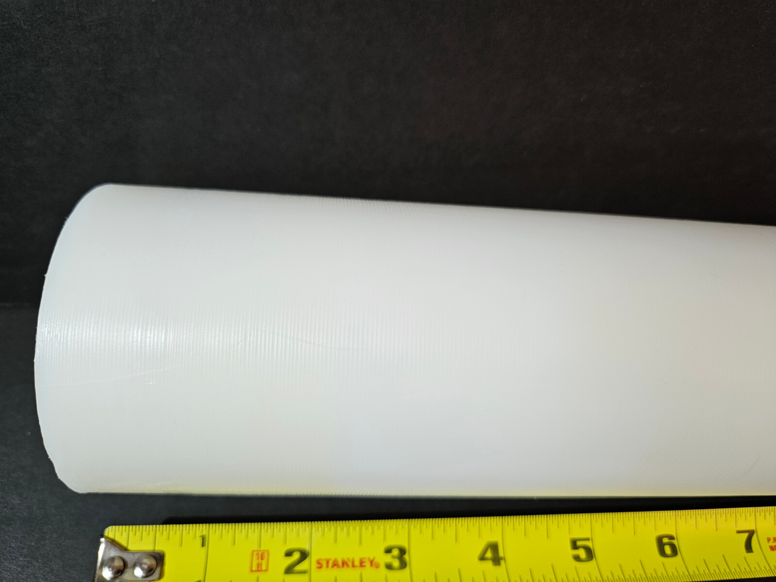 White Nylon Plastic Round Tube Cylinder Pipe Length 8 3/4″ OD 3 1/8 ID 1.9. #5