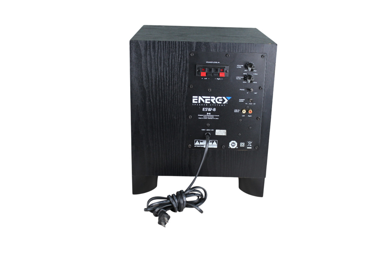 Energy Speaker Systems ESW-8 Powered 8″ Subwoofer – Black- Free Shipping.