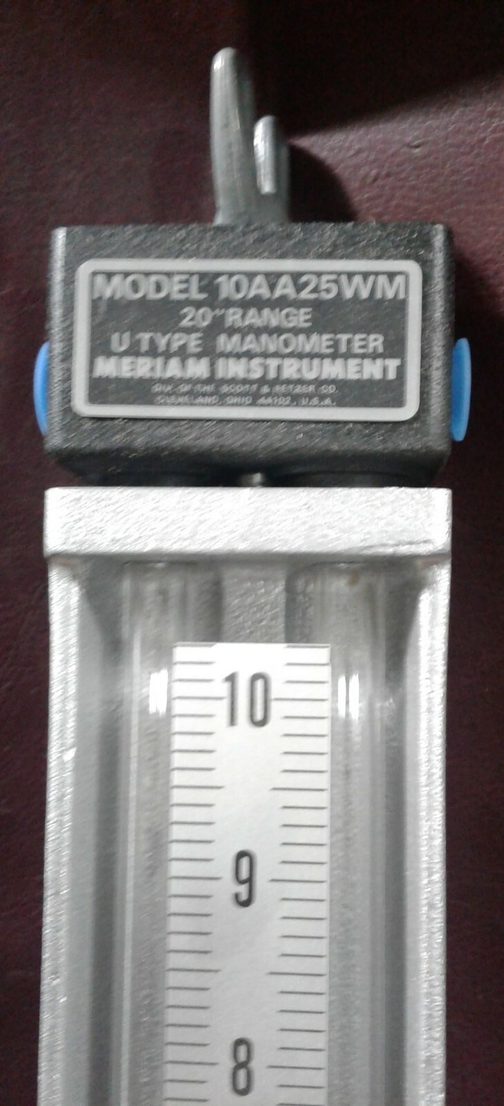 MERIAM 10AA25WM 20″ Range. U Type Manometer