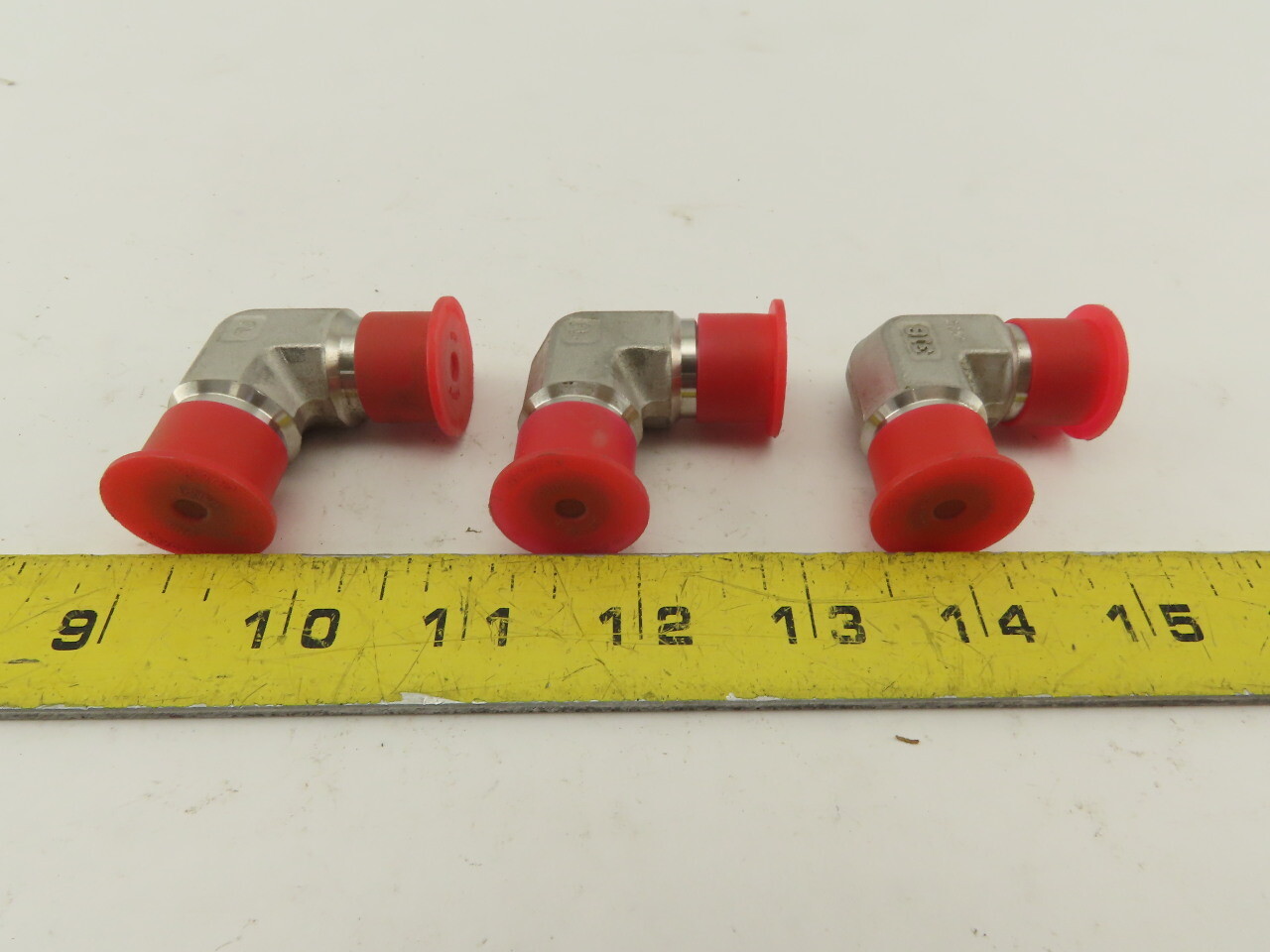 Parker 3/8″ Male NPT X 3/8″ Male NPT 90° Elbow Fitting 316 Stainless Lot of 3
