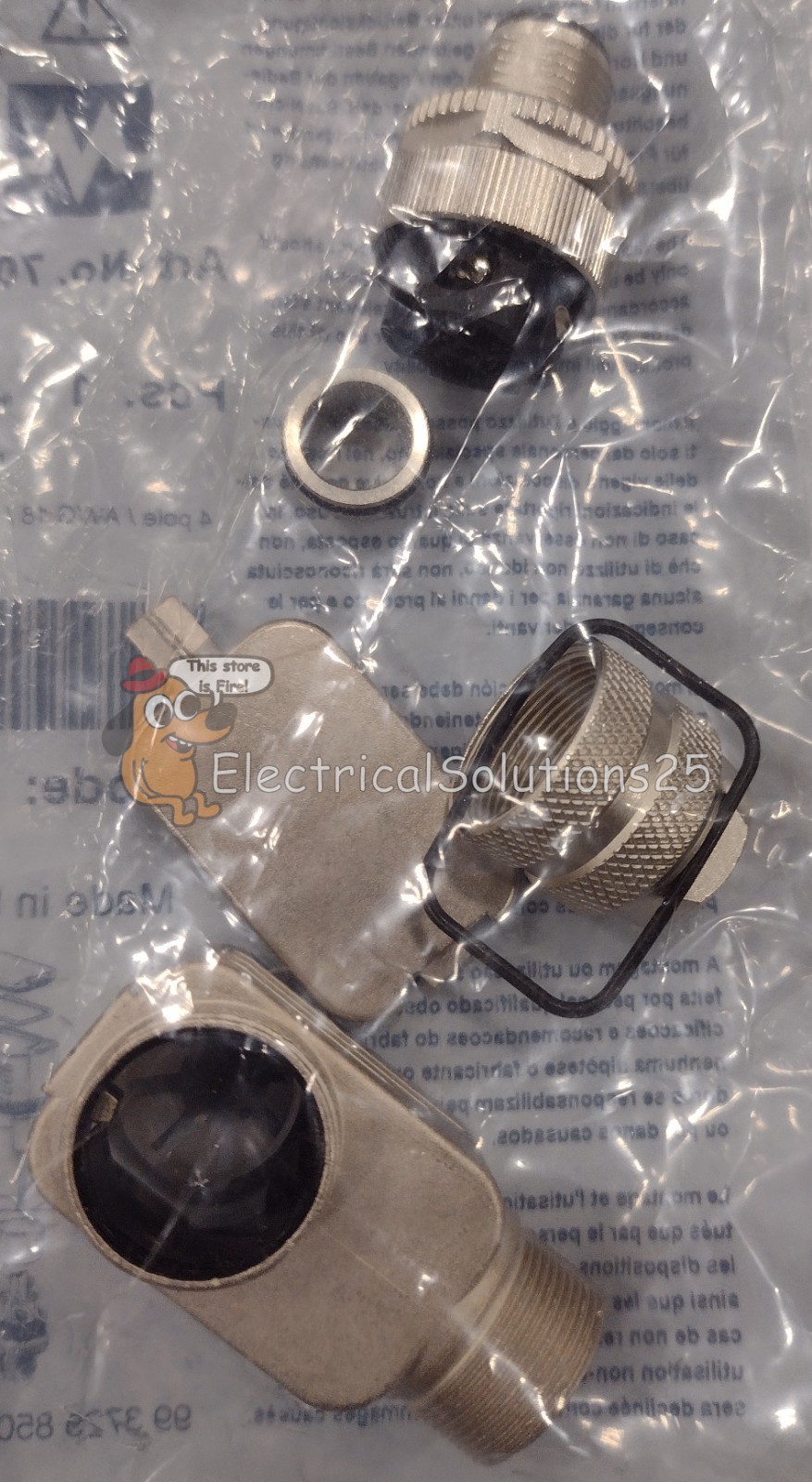 New Murr 7000-14581-0000000 M12 D-Coded Cat5 Ethernet Connector – Free Shipping