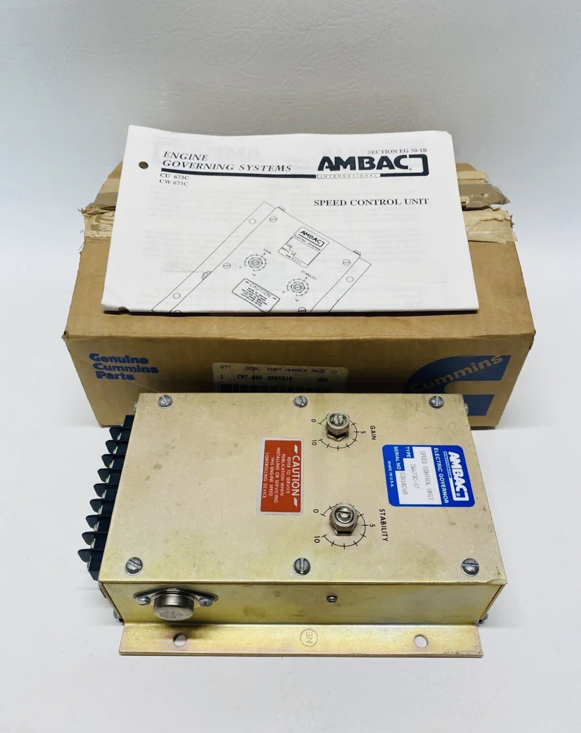NEW Ambac CW673C-17 Speed Control Unit