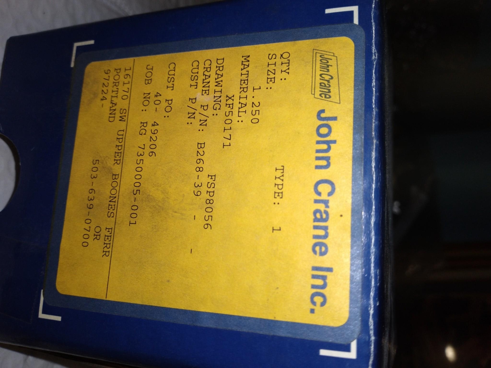 JOHN CRANE B268-39 1.25 seal kit