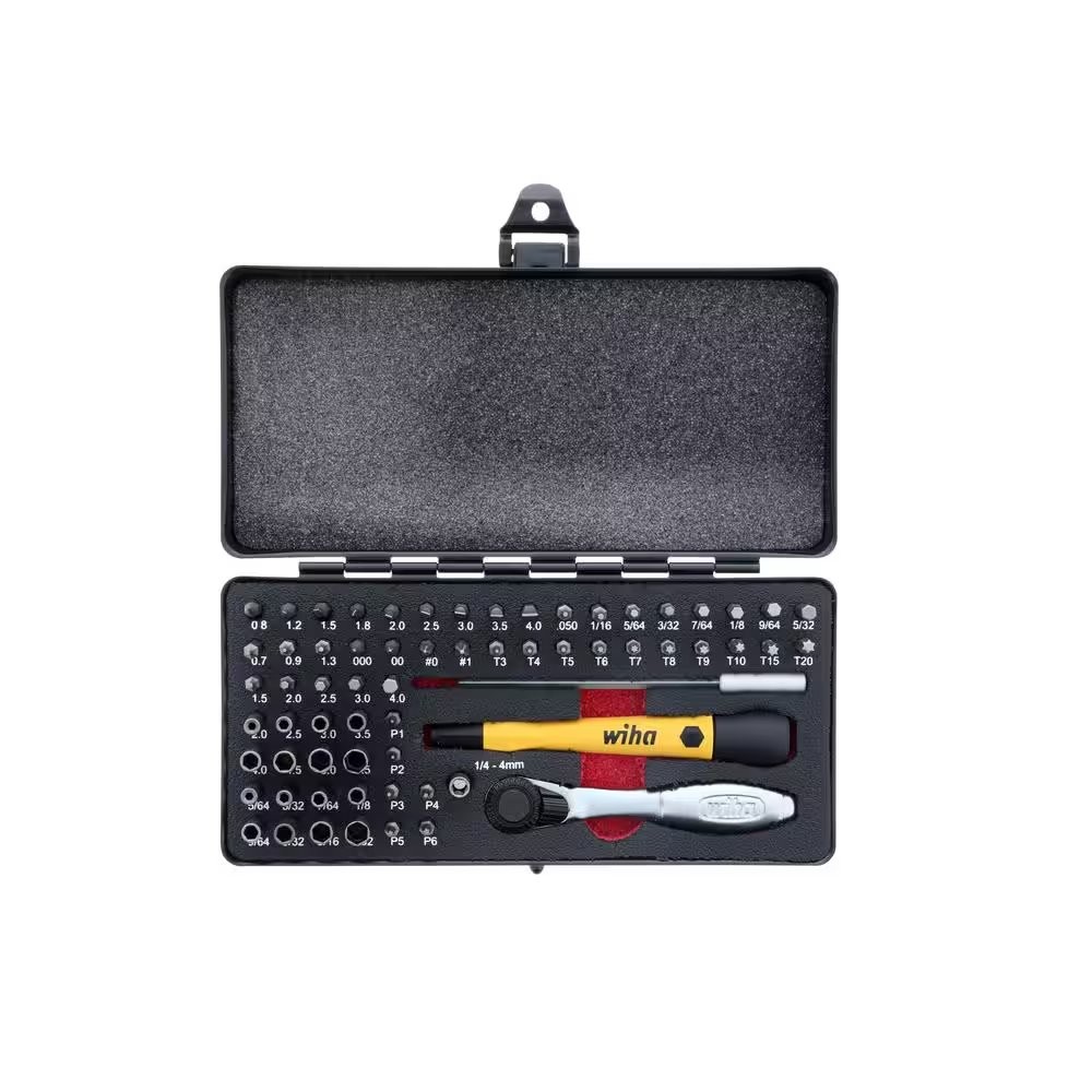 Wiha 65 Piece System 4 ESD Safe Master Technician’s Ratchet and Micro Bits Set