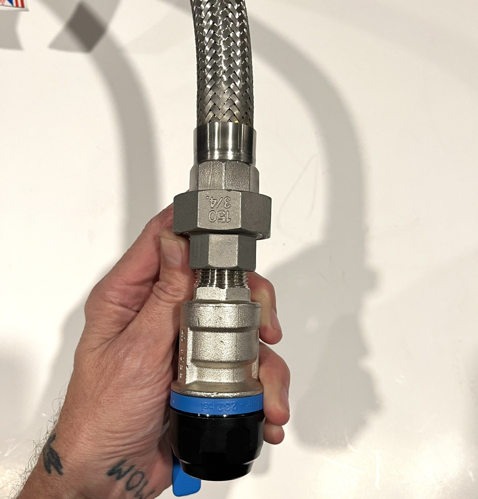 HOSE MASTER CA316U NSNP | 3/4” Steel Braided Hose | NEW | Fittings Included